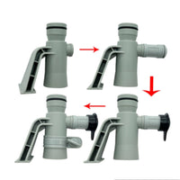 Screw-on Pipe Holder with Air Jet Valve Plastic Jet Valve with Support Arm Compact Pool Pipe Support Easy Installation