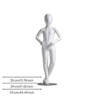 Full-Body Child Mannequin White Kids Clothing Mannequin Sturdy Dress Form for Shop Storefronts