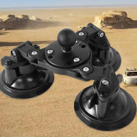Triple Suction Cup Mount Adjustable Suction Cup Mount with Ball Joint Low-Profile Bracket for Drivers