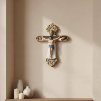 Throne of Divine Favor Crucifix Wall Cross Resin Crucifixion Wall Sculpture Easter Gift Religious Symbol