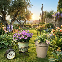 Garden Trellis for Climbing Plants and Potted Plants, Metal Plant Support with Garden Obelisk, Clematis Support for Decoration, 1 Pack Cone Shape