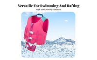 Adjustable Straps Kids Life Jacket Sleeveless Design Children's Swim Vest Lightweight for Toddlers, Swimming, Beach, Boating