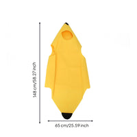 Bright Yellow Banana Costume Funny Banana Tunic Pull-on Fruit Costume Sleeveless for Halloween