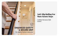 mechanical Pipe Handrail Sturdy Design Stair Railing solidDuty surface-mounted assistance Bar for Elderly People Women, Stairways, Corridor, Hallways