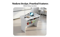 1 Lectern Classroom Presentation Desk Wooden Speech Stand Spacious Desktop Sturdy Construction Suitable for Lectures Meetings Speeches Auditoriums