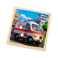 3D Wooden Knob Puzzle Cartoon Wooden Puzzle with Pegs Compact Toy Lightweight for Children, Classroom