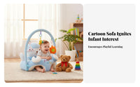 Anti-Fall Design creatureShaped Sit-up Coach Soft and Skin-Friendly creatureShaped Learning Chair Non-Slip Bottom Baby Seat 360 Degree Support for Infants, New Moms, Parents, Feeding Time, Nursery, Playtime, Living Room