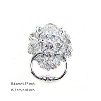 100 Mm Centers Lion Head Loop Handle Sculpted Lion Head Pull Handle Embossed Furniture Hardware Metal