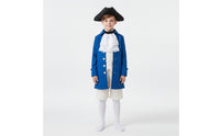 Colonial Costume Theatrical Historical Costume with Hat Layered Period Dressing Up Set for Children, Halloween