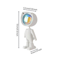 Stepless Brightness Astronaut Projection Lamp Tap Control Sunset Projection Lamp 360-Degree Rotation Astronaut Galaxy Lamp Warm Radiance for Bedside, Desktop, Photography