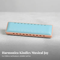 10-Hole Harmonica Resin Body 10-Hole Diatonic Harmonica Easy to Learn Beginner Diatonic Harmonica for Beginners, Young Children, Music Class, Travel