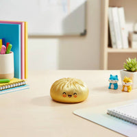 Glossy Transparent Squishy Ball Hand-Held Glitter Squishy Ball Soft-Looking Sensory Item Bun-Shaped