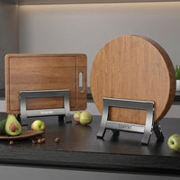 Cutting Board Stand, For Rental Kitchens, Anti-Slip, Aluminum Alloy, Matte Finish, Space-Saving, Freestanding