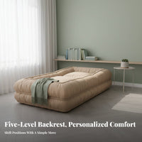 Foldable Design Human-Sized Pet Bed Multi-Functional Tri-Fold Mattress Lounger Plush Surface Floor Sofa Lightweight for Apartment Dwellers, College Students, Small Spaces, Dorm Room, Home Office, RV Travel