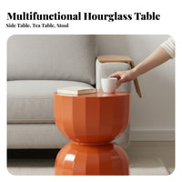 Multi-Functional Hourglass-Shaped Stool Compact Small Seat Modern Design Home Furnishing Versatile for Homeowners, Interior Designers, Entryway, Living Room, Bedroom, Balcony