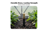 Misting Sprinkler Head Copper Fine Misting Nozzle Cooling Mist Adjustable Brass Spray Nozzle for Gardeners, Farmers, Lawn, Yard, Farm