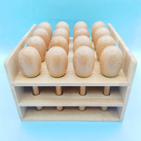 12 Pieces Percussion Shaker with Box Wood Wooden Shaker Hand-Held Instrument for Music Teachers