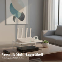 Router Stand Heat Dissipation Design Router Rack Space Saving Set-Top Box Holder for Living Room, Home Office