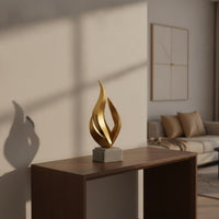 Flame Sculpture Modern Tabletop Ornament Contemporary Flame Statue for Interior Designers, Cabinet