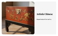Vintage design Hand-Painted moth Tea table Original Design Sofa-Side Stand With Storage Shelf Low silhouette Table for Art Lovers, Living Room, Lounge Area