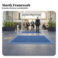 Anti-Slip Textured Safety Flooring Waterproof Interlocking Brush Tile Mat Dirt Scraping Floor Covering Commercial Grade for Business Owners, Homeowners, Property Managers, Outdoor Entrance, Entryway, High-Traffic Areas, Storefront