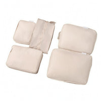 5 Pieces Soft-Sided Five-Piece Luggage Organizer Set Carrying Handles Zippered Travel Bag Set Rectangular