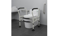 No-Drill Installation Toilet Safety Rail Suction Cup Feet Toilet Grab Bar Frame Sturdy & Long-Lasting for Elderly, Seniors, Bathroom