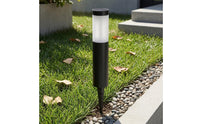 Cylindrical Solar Garden Stake Light Smooth Stake Solar Garden Light Modern Round Top
