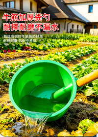 Thickened Plastic Manure Scoop with Handle for Farm and Garden Use