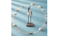 Mediterranean Theme Avian Decor Handmade Nautical Avian Decoration Rustic Seagull Statue Stable Base for Living Room, Hallway