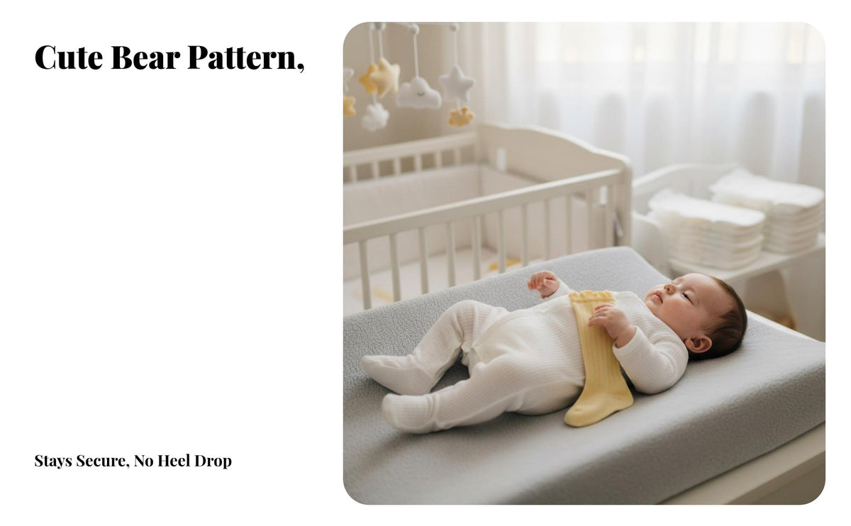 Infant over-the-Knee Socks Soft & Comfortable Infant Knee-High Socks Stretchable Newborn Long Tube Stockings for Infants, Daily Wear, Crawling