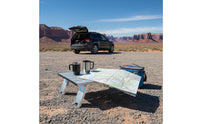 Foldable Aluminum Roll Top Table Sturdy and Stable Folding Camping Table Waterproof for Picnic, Fishing, Beach, Garden