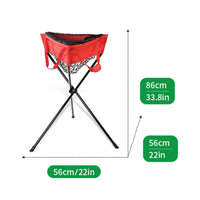 Zippered Ball Holder Large Capacity Tripod Ball Collector Sports Gear for Training