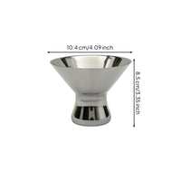 Weighted Base Metal Dessert Cup Polished Footed Dessert Cup Shatterproof Dishware Long-Lasting for Caterers
