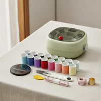 16 Color Threads Sewing Case Two-Layer Storage Portable Sewing Box Complete Tools Needle and Thread Set Transparent Lid for Students, Beginners, Dorm Room, Travel, Home