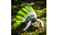 Feather Headdress Handmade Feather Headpiece Ceremonial Headdress with Hanging Strands for Cosplayers, Entertainers, Photoshoots, Festivals