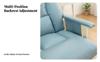 Thickly Padded Reclining Lazy Sofa Chair Ergonomic Support Upholstered Recliner Chair Compact Design Adjustable Office Armchair Easy Assembly for Students, Seniors, Living Room, Apartment, Small Areas, Home Theater