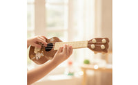 Mini Ukulele Toy Glossy Toy Ukulele with Four Strings Musical Instrument Educational Lightweight for Toddlers, Home, Classroom