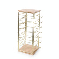64 Hooks Sunglasses Display Rack 360-Degree Rotation Rotating Eyewear Stand Easy Browsing Multi-Tier Hook Rack Space-Saving for Shop Counter