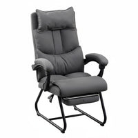 Ergonomic Design Sled Base Armchair Fixed curved-Shaped Frame Office Furniture Thickly Padded managerial Seat High spine assistance for managerials, Students, Big and Tall People, Study Room, Reception Area