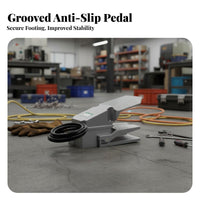 Silver Alloy Contacts Foot Pedal Switch Thickened Aluminum Shell Foot Switch Heavy Duty Momentary Power Pedal Long-Lasting Construction for Technicians, Woodworkers, Factory, Assembly Line, Workshop, Medical Facilities