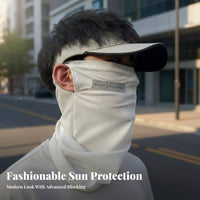 Ice Silk Sun Guard UPF 50+ Cooling Face Covering Sun Protection Face Covering Breathable Cooling Neck Guard