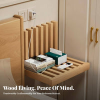 Space-Saving Fold-down Nightstand suspended Appearance Foldable partition Shelf Multi-Functional Bedside Rack Minimalist and appearance for Apartment Dwellers, Minimalists, Students, Bedroom, Dorm Room, Entryway