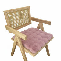 Soft and Comfortable Faux Chair Pad Provides Warmth Faux Chair Cushion Non-Shedding for Women, Bedroom, Gaming Setup, Kitchen
