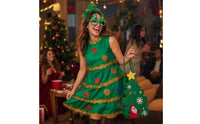 Christmas Tree Costume Festive Christmas Tree Costume Holiday-Themed Cosplay Outfit for Adults, Women