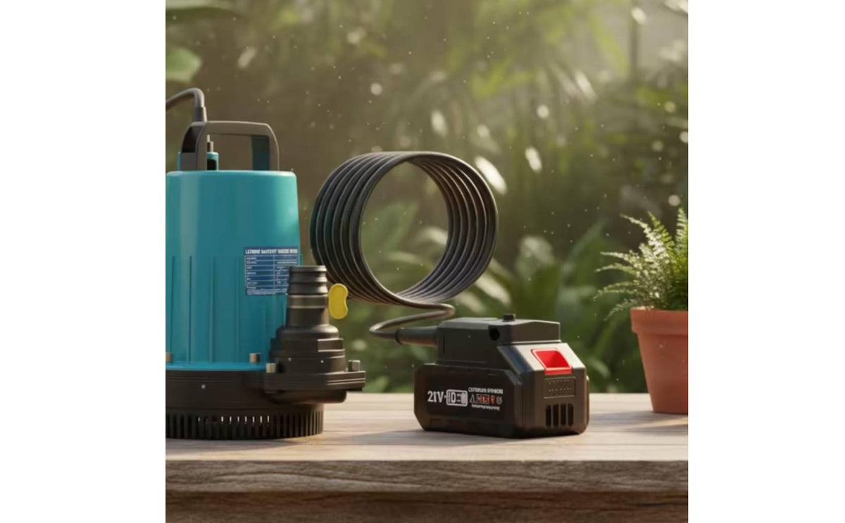 21V Submersible Water Pump with Battery Cordless Battery Powered Water Pump Portable Waterproof for Gardeners, Aquarium Hobbyists, Garden Watering