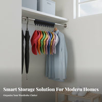 Closet Hat Hanger No Drill Sturdy Clips Versatile Storage for Home