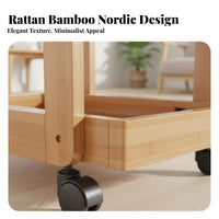 Foldable Design Foldable Multi-Tier Trolley Mobile with casters 3-Tier Foldable Cart Multifunction Household Storage No Installation Required for Office Workers, Homeowners, Living Room, Bedroom, Kitchen, Bathroom