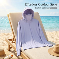 Sun Protection Clothing for Outdoor Activities, Women's Ice Silk Cooling Sunsuit with Breathable Material