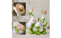 3 Pieces Duck Garden Statue Whimsical Garden Waterfowl Decor Cute Resin Ducks for Gardeners, Collectors, Courtyard, Patio, Planters